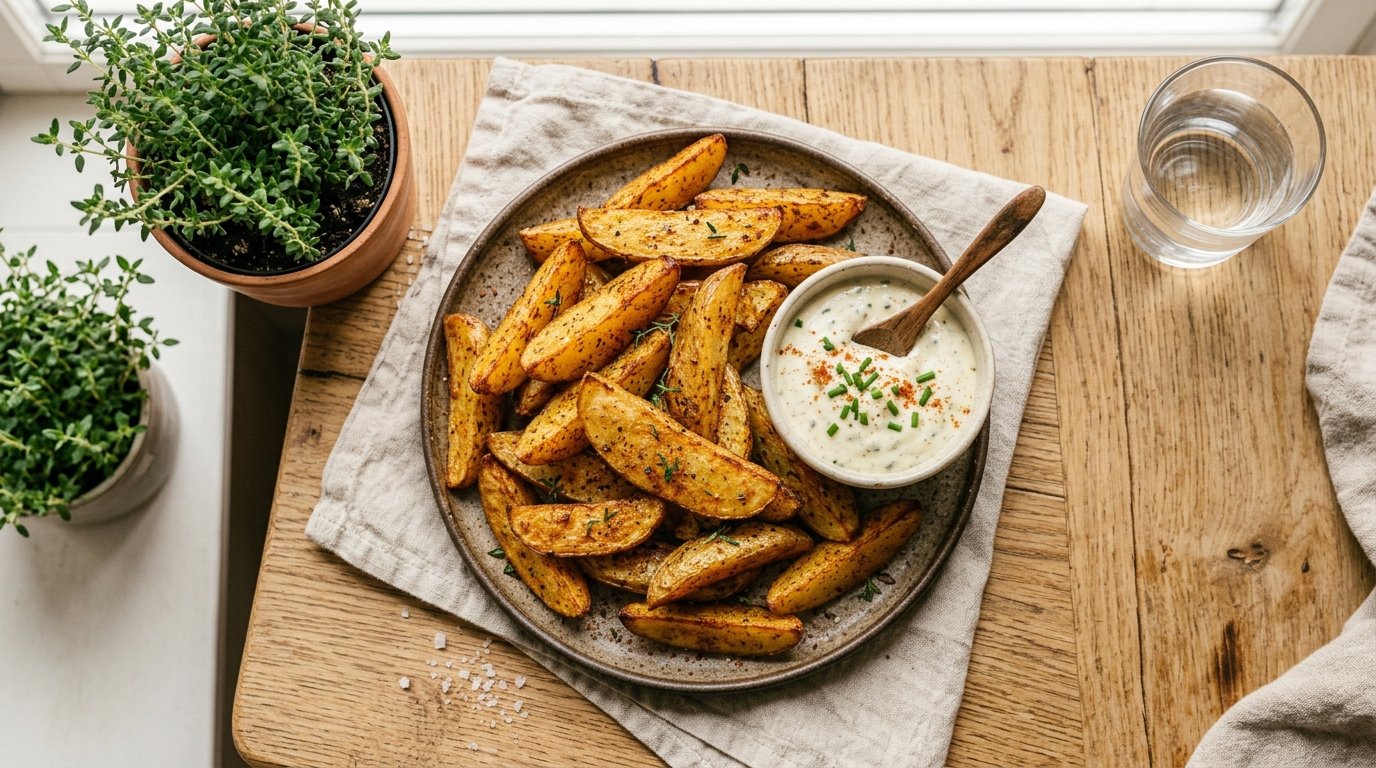 Crispy Air-Fryer Potato Wedges